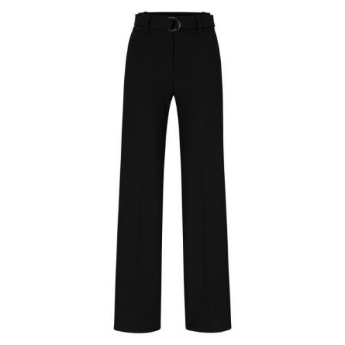 Verstelbare Riem Straight-Cut Broek Hugo Boss , Black , Dames