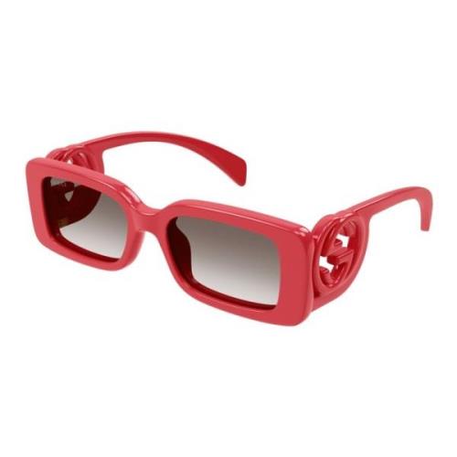 Stijlvolle zonnebril voor modieuze personen Gucci , Red , Unisex