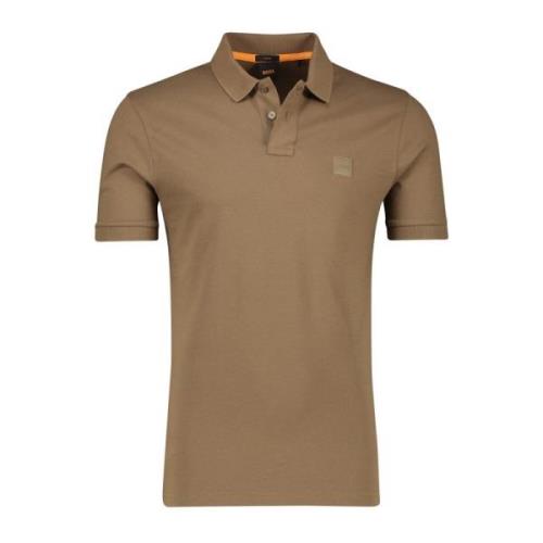 Bruin poloshirt korte mouw Passenger Hugo Boss , Brown , Heren