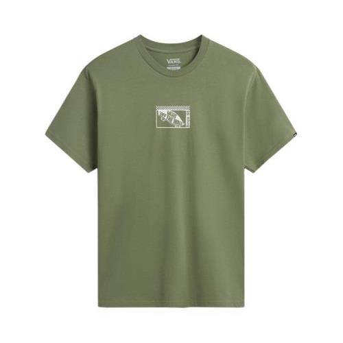 Korte Mouw Tech Box T-shirt Vans , Green , Heren