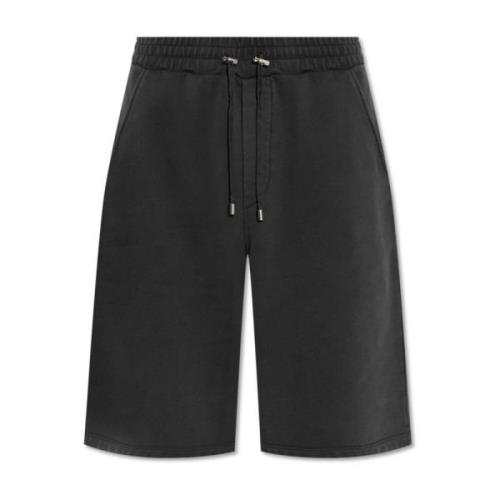 Shorts met logo Balmain , Gray , Heren