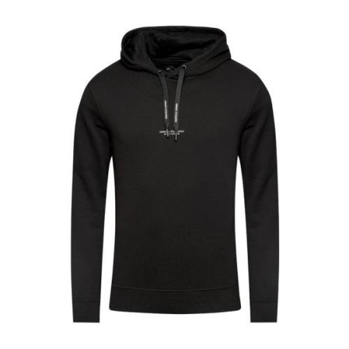 Logo Hoodies met Lange Mouwen Armani Exchange , Black , Heren