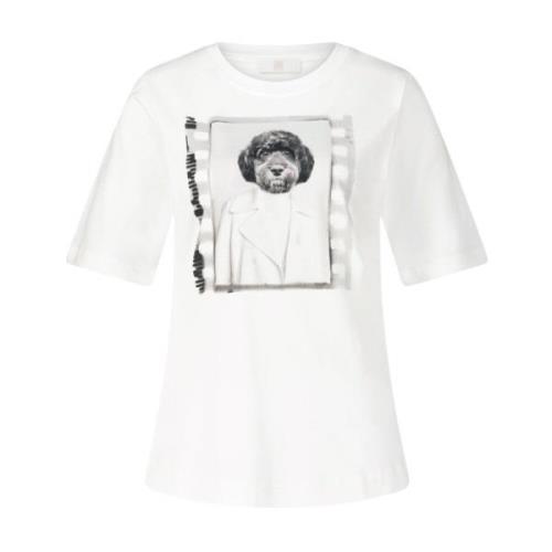 T-shirt met hondenprint Riani , White , Dames