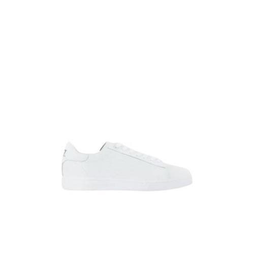 Klassieke Leren Sneakers Emporio Armani EA7 , White , Heren