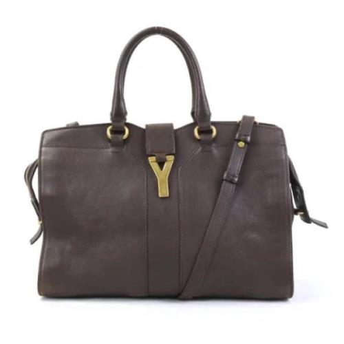 Pre-owned Leather handbags Yves Saint Laurent Vintage , Brown , Dames