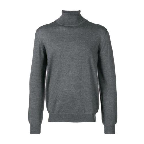 Wollen Rollneck Sweater Barba , Gray , Heren