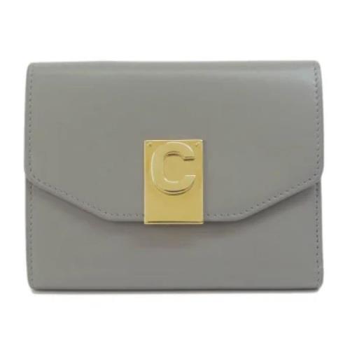 Pre-owned Leather wallets Celine Vintage , Gray , Dames