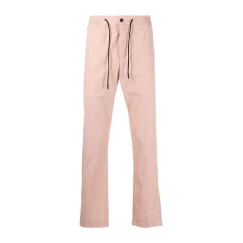 Katoenen Trekkoordbroek Slim Fit Zakken PT Torino , Pink , Heren