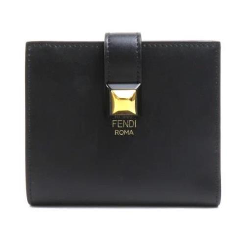 Pre-owned Leather wallets Fendi Vintage , Black , Dames