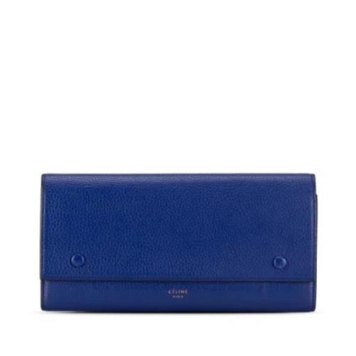 Pre-owned Leather wallets Celine Vintage , Blue , Dames