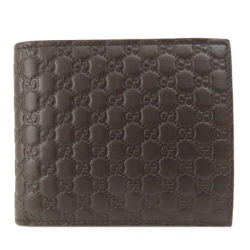 Pre-owned Leather wallets Gucci Vintage , Brown , Dames