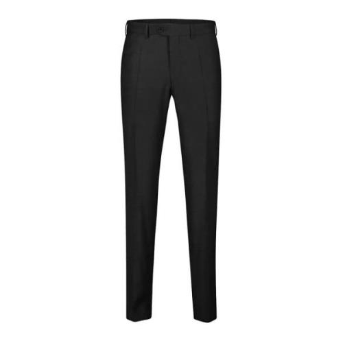 Klassieke Wollen Pantalon Micro Design Eduard Dressler , Black , Heren