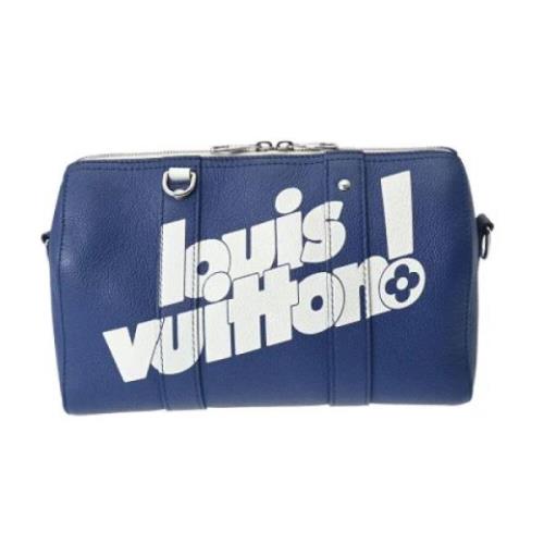 Pre-owned Fabric louis-vuitton-bags Louis Vuitton Vintage , Blue , Dam...