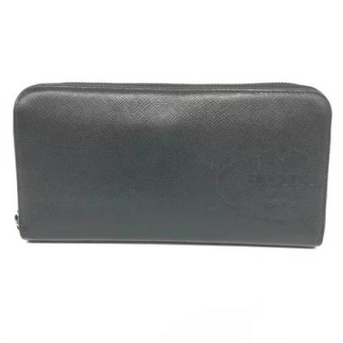 Pre-owned Leather wallets Prada Vintage , Black , Dames