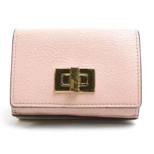 Pre-owned Leather wallets Fendi Vintage , Pink , Dames