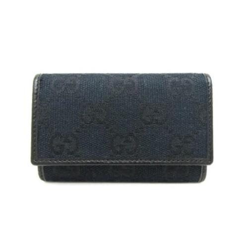 Pre-owned Leather key-holders Gucci Vintage , Black , Dames