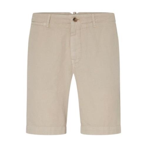 Beige Linnen Zomer Shorts Oscar Jacobson , Beige , Heren