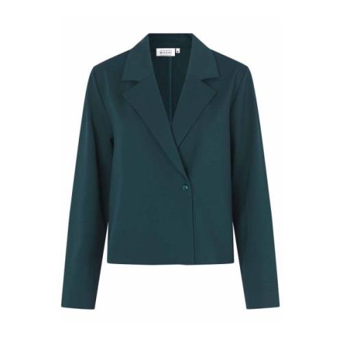 Klassieke Zwarte Blazer Jas Masai , Green , Dames