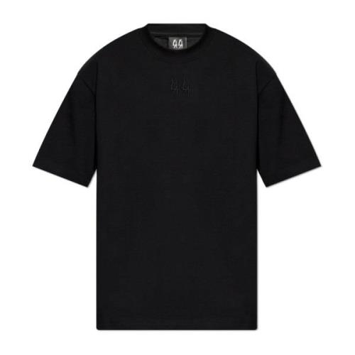 T-shirt met logo 44 Label Group , Black , Heren