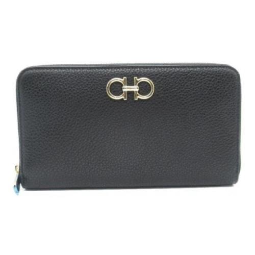 Pre-owned Leather wallets Salvatore Ferragamo Pre-owned , Black , Dame...