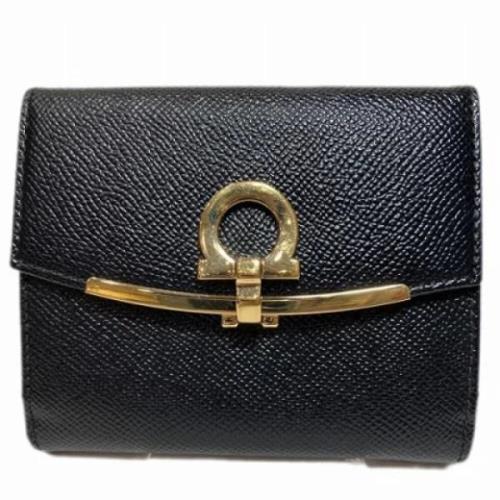 Pre-owned Leather wallets Salvatore Ferragamo Pre-owned , Black , Unis...