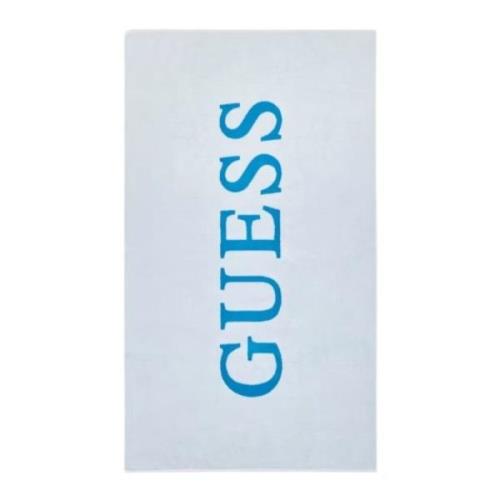 Jacquard Handdoek voor Volwassenen Guess , White , Unisex