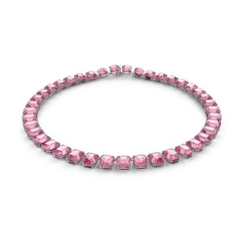 Millenia Ketting met octagon-geslepen kristallen Swarovski , Pink , Da...