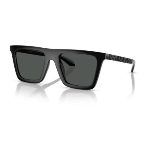 Heren Zonnebril Zwart Policarbonato Collectie Versace , Black , Heren