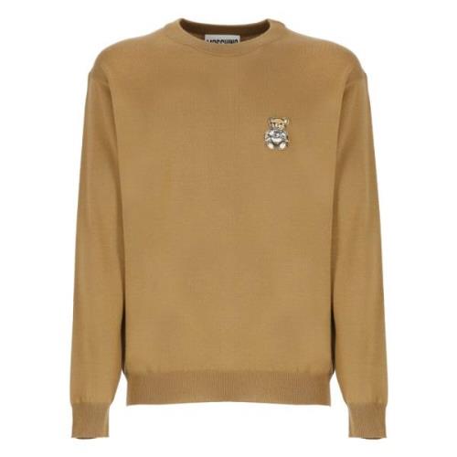 Bruine Sweater met Teddy Bear Logo Moschino , Brown , Heren