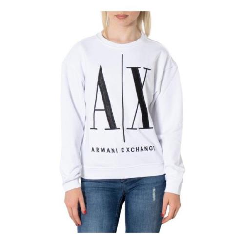 Witte Dames Sweatshirt Armani Exchange , White , Dames