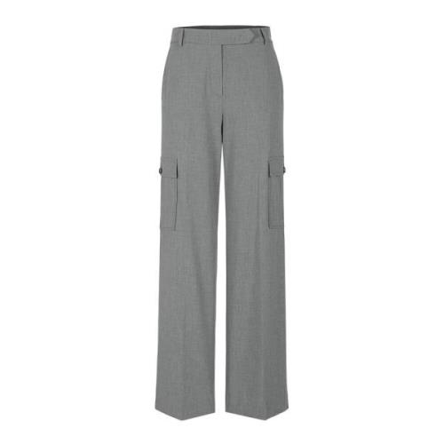 Cargo Broek Wide Fit Stijlvol Riani , Gray , Dames