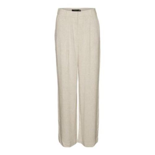 Wide Trousers Vero Moda , Beige , Dames