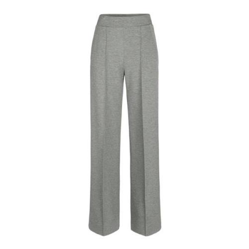 Chique Scuba Broek met Wijde Pijpen Riani , Gray , Dames