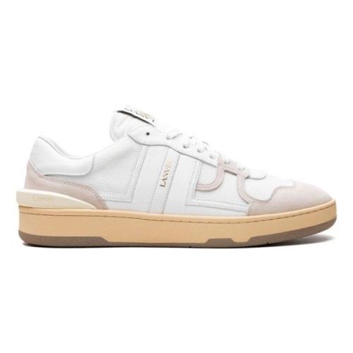 Witte Clay Low Top Sneakers Lanvin , White , Heren