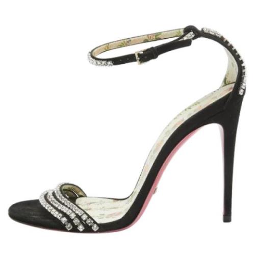 Pre-owned Suede sandals Gucci Vintage , Black , Dames