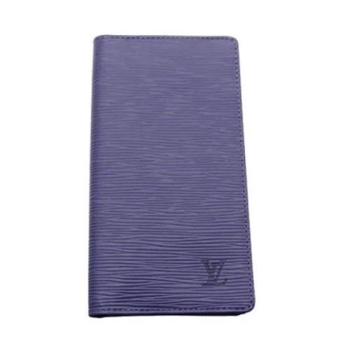 Pre-owned Leather wallets Louis Vuitton Vintage , Purple , Dames