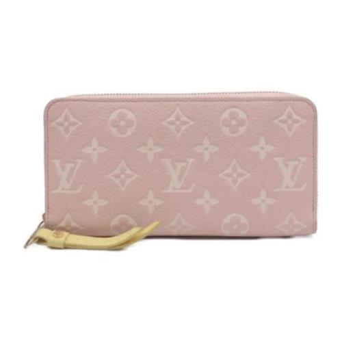 Pre-owned Leather wallets Louis Vuitton Vintage , Pink , Dames