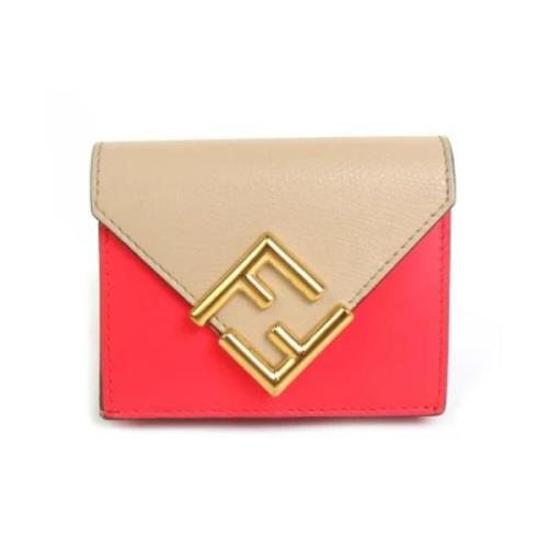 Pre-owned Leather wallets Fendi Vintage , Red , Dames