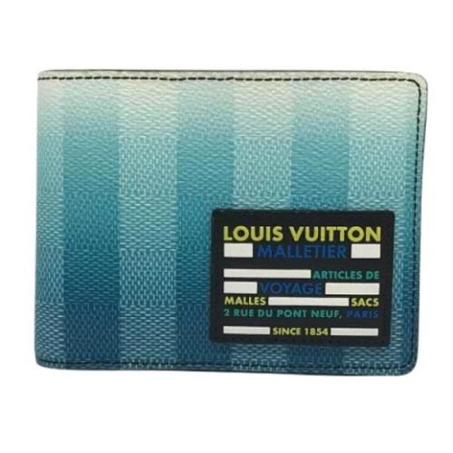 Pre-owned Leather wallets Louis Vuitton Vintage , Blue , Dames