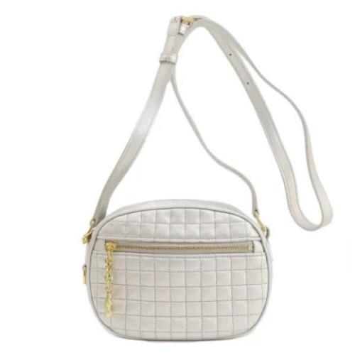 Pre-owned Leather celine-bags Celine Vintage , White , Dames