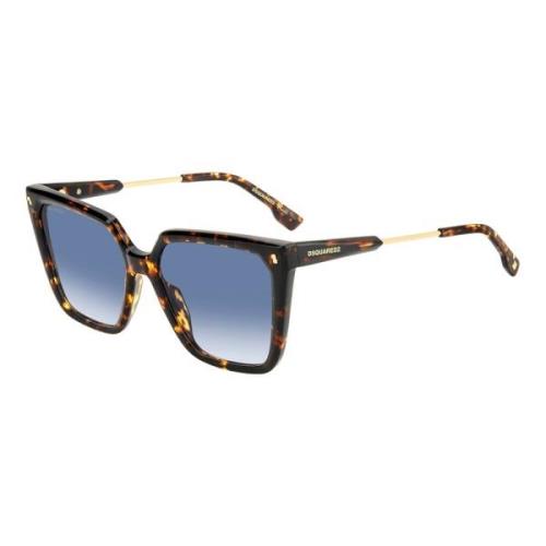 Moderne vierkante zonnebril met gedurfd profiel Dsquared2 , Brown , Da...