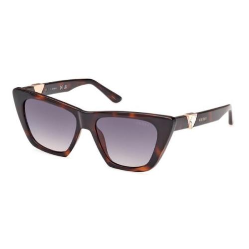 Rechthoekige zonnebril in Havana frame Guess , Brown , Dames