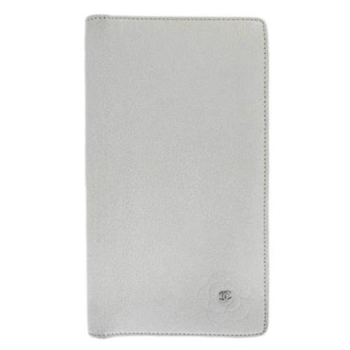 Pre-owned Leather wallets Chanel Vintage , White , Dames