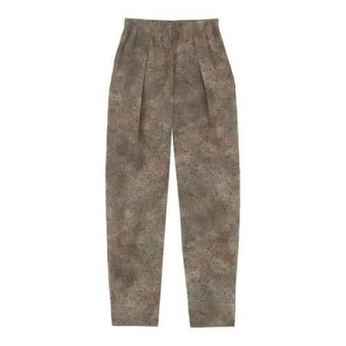 Zijden Dejavu Print Broek Cortana , Gray , Dames