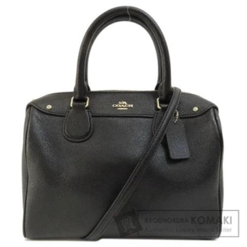 Pre-owned Leather handbags Coach Pre-owned , Black , Dames