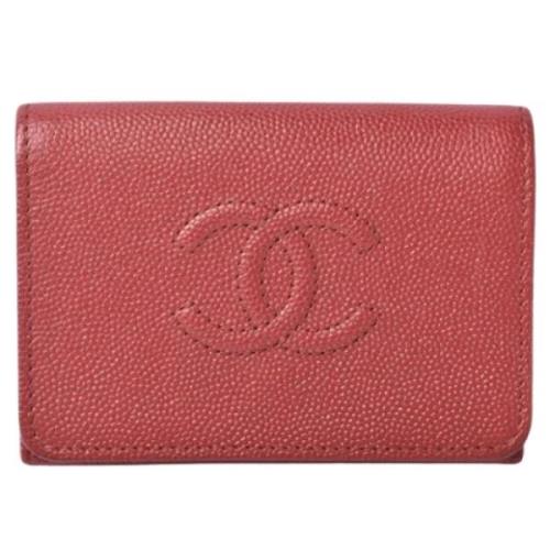 Pre-owned Leather wallets Chanel Vintage , Red , Dames