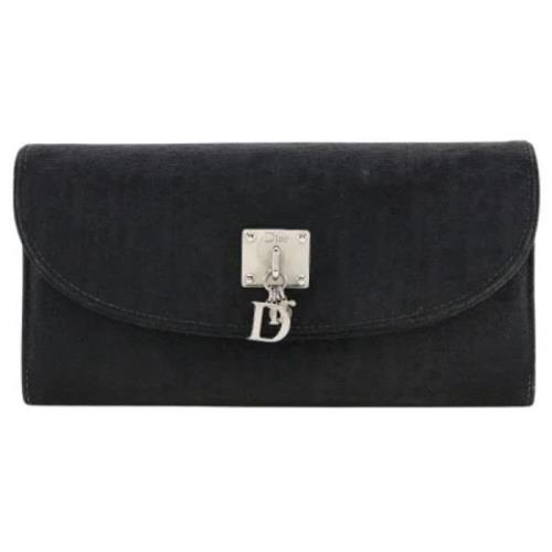 Pre-owned Canvas wallets Dior Vintage , Black , Dames