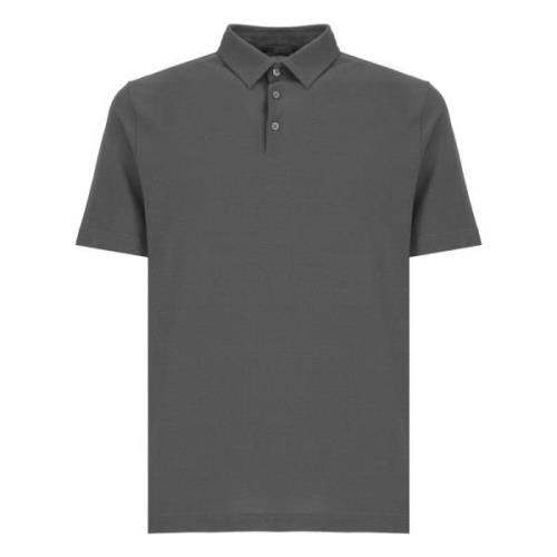 Grijze IceCotton Polo Shirt voor Mannen Zanone , Gray , Heren