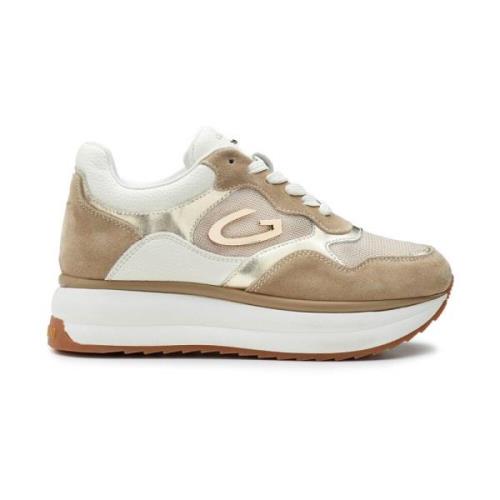 Louise 4303 Low Suede Sneakers Alberto Guardiani , Beige , Dames