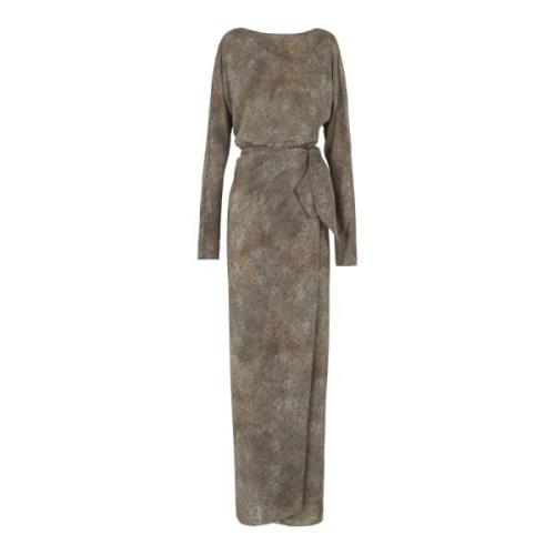 Zijden Omslagjurk Abstracte Print Cortana , Gray , Dames